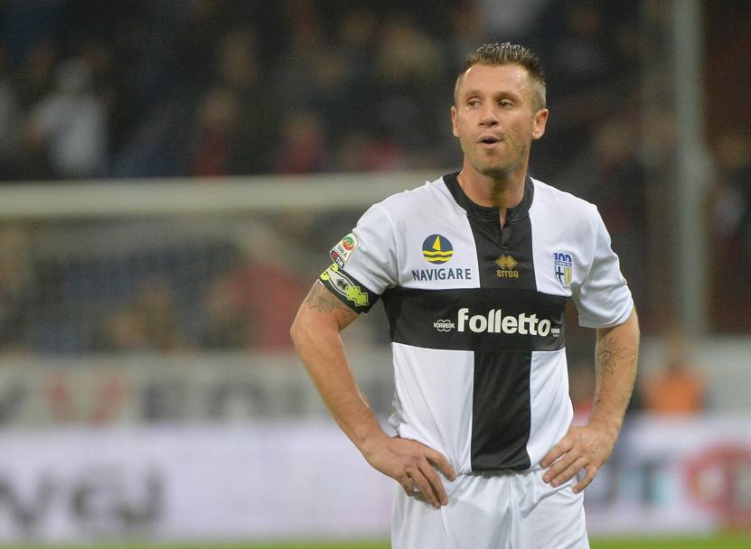 Nella sua lunga carriera arriva anche il momento del Parma dal 2013 al 2015. (Ansa)